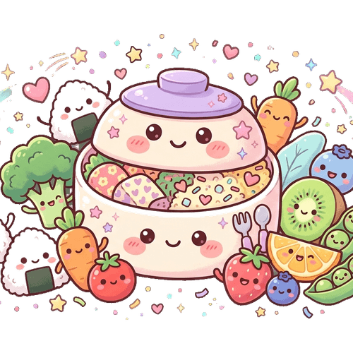 Kawaii bento box character